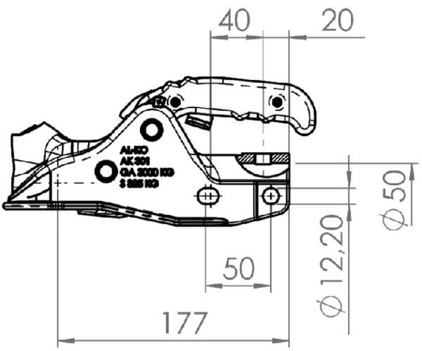 Kugelkupplung AK301, AL-KO PROFI, Artikel-Nr.: 1223715