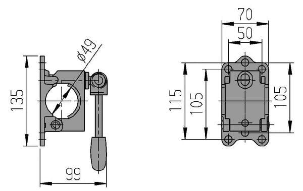 Konsole - AL-KO - Klemmen für KO Stützrad - 249804