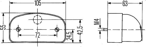 Kennzeichenleuchte: Hella - John Deere, 2KA001386281