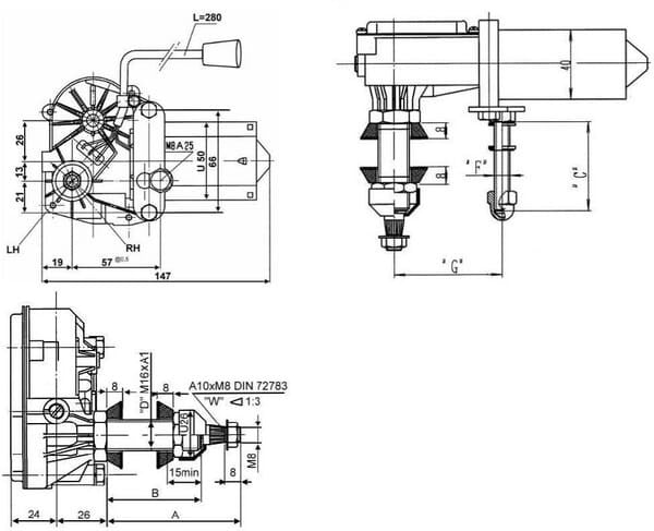 Wischermotor 12 V - John Deere - Wischermotor - CA503034843