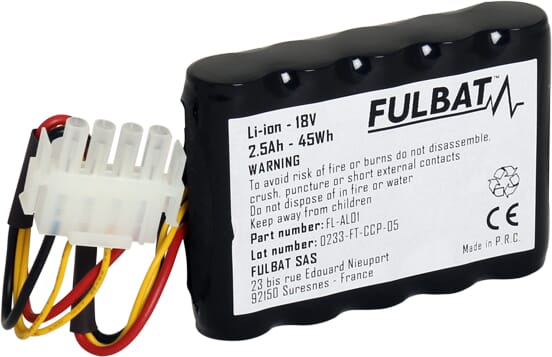 FB560601: Batterie 18 V 2,5 Ah Li-ion für AL-KO Mähroboter.