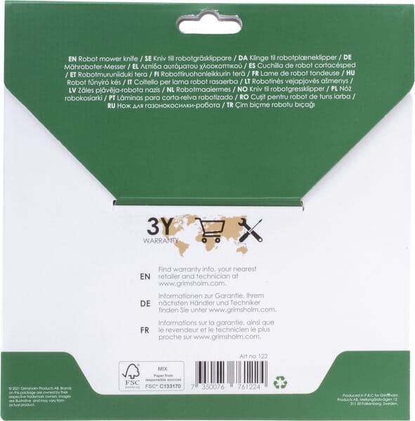 Messer für Stiga Autoclip, 25 cm, Art.-Nr. FGP122.
