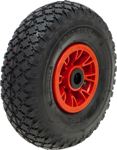 JK26085KN: Rad 3.00x4, Reifen 260x85, Reifen, 4" Felge mit Lager.