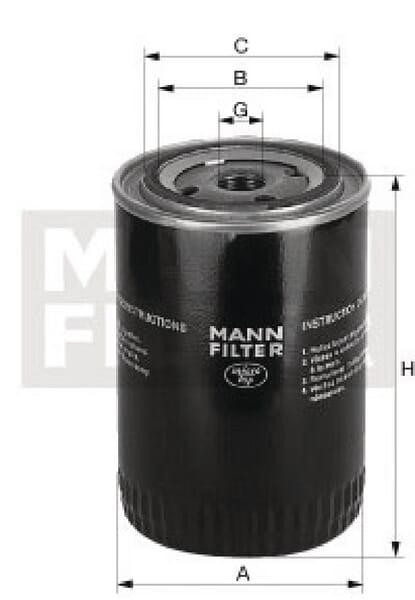 Ölfilter - John Deere - Ölfilter (metrisch) - W11011