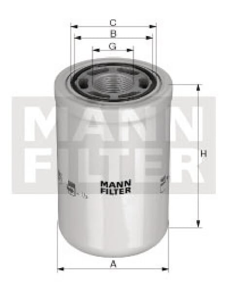 Ölfilter - John Deere - Hydraulik-Spin-on-Filter - WH9452